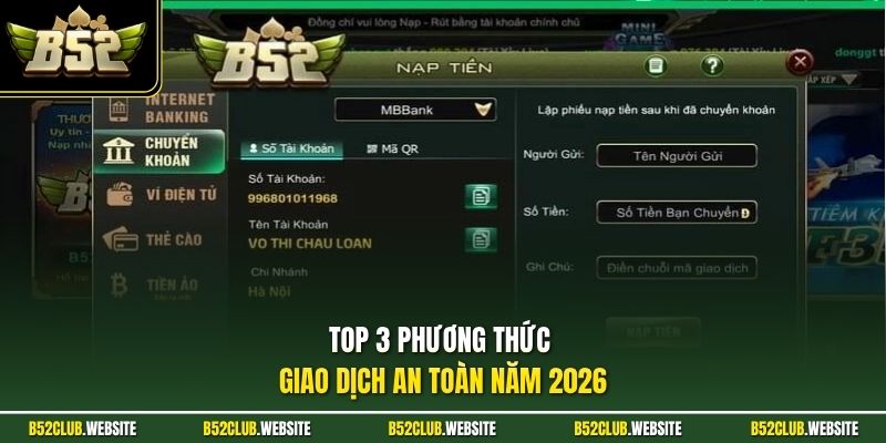 Top 3 phương thức giao dịch an toàn năm 2026